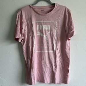 Puma Pink Short Sleeve Tee Casual Comfort